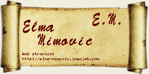 Elma Mimović vizit kartica